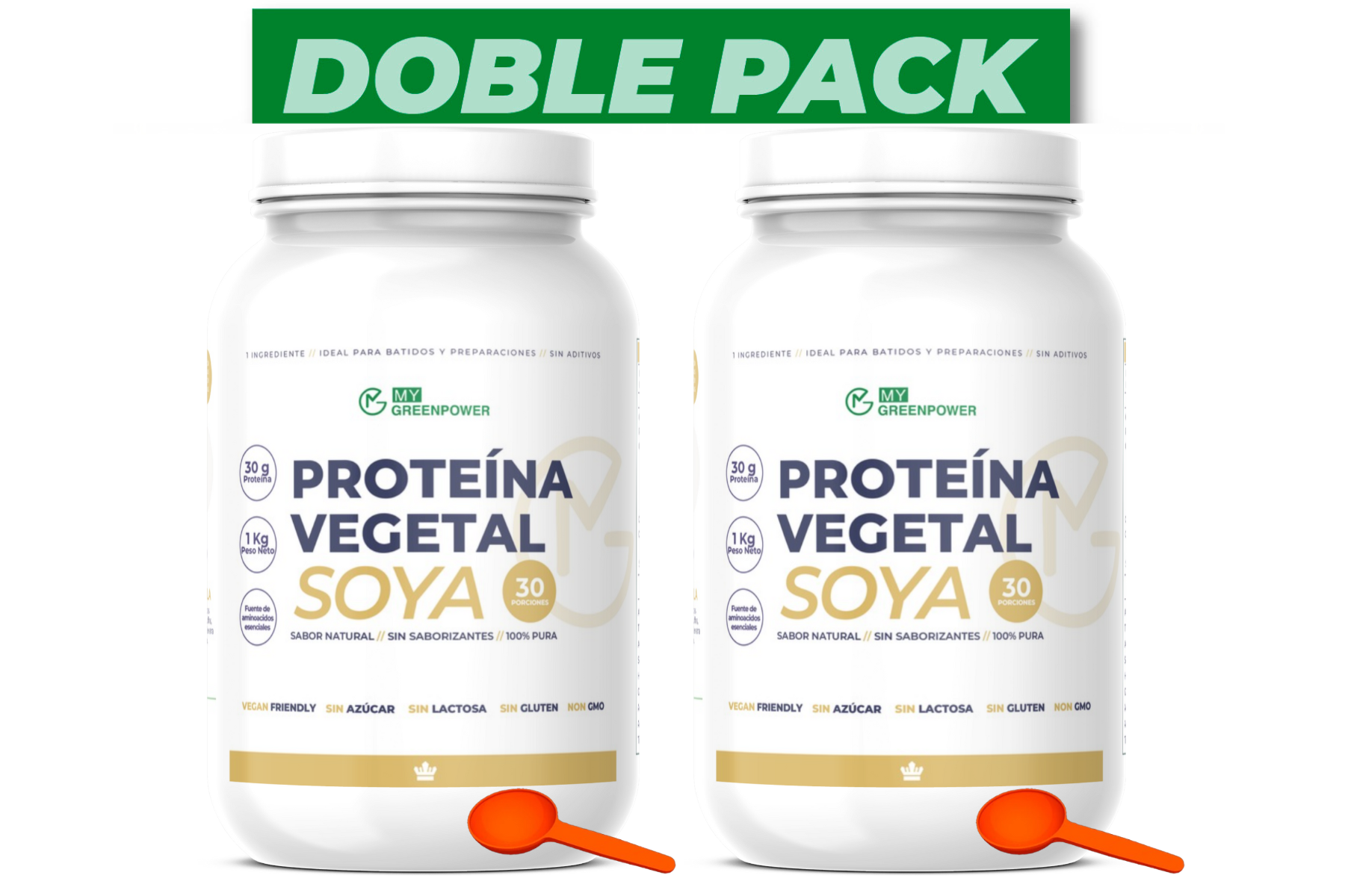Doble Pack Proteína de soya (2 kg) – Greenpower