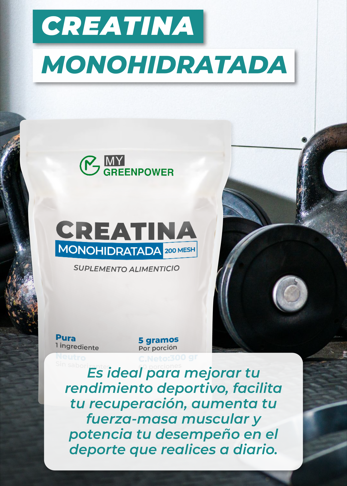 Creatina Monohidratada 500 gr