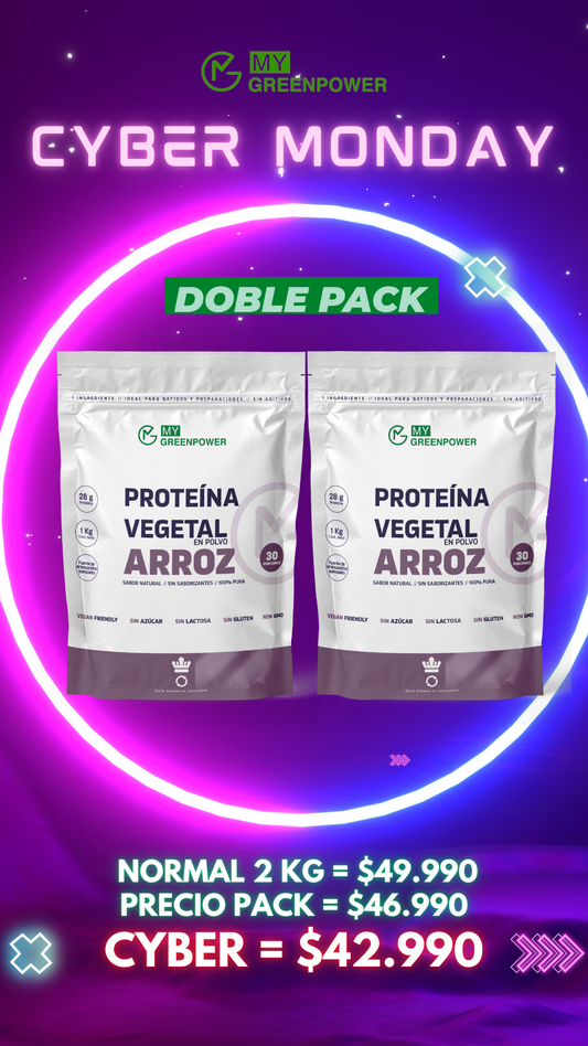 CYBER Doble Pack Proteína de arroz (2 kg)