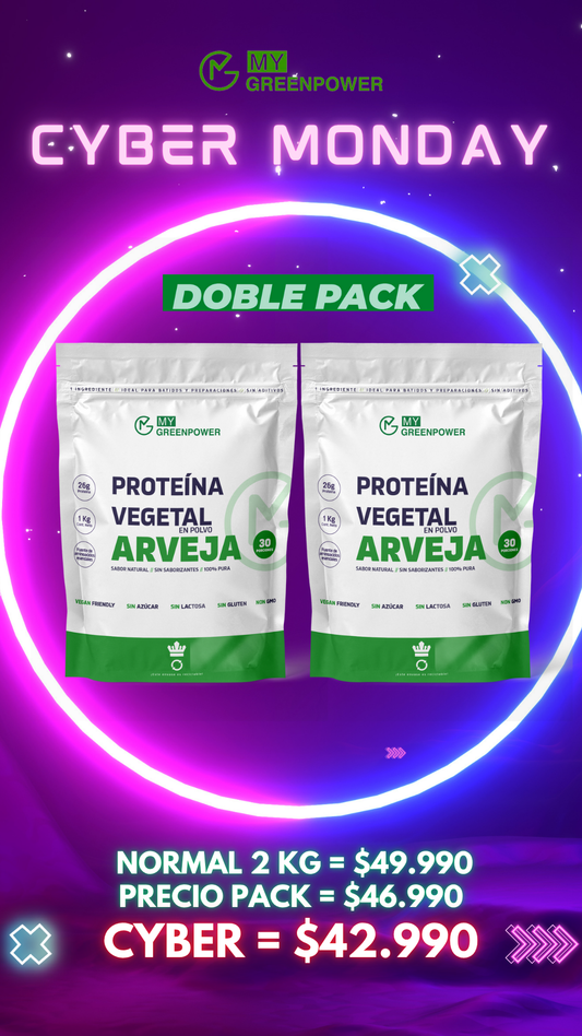CYBER Doble Pack Proteína de arveja (2 kg)