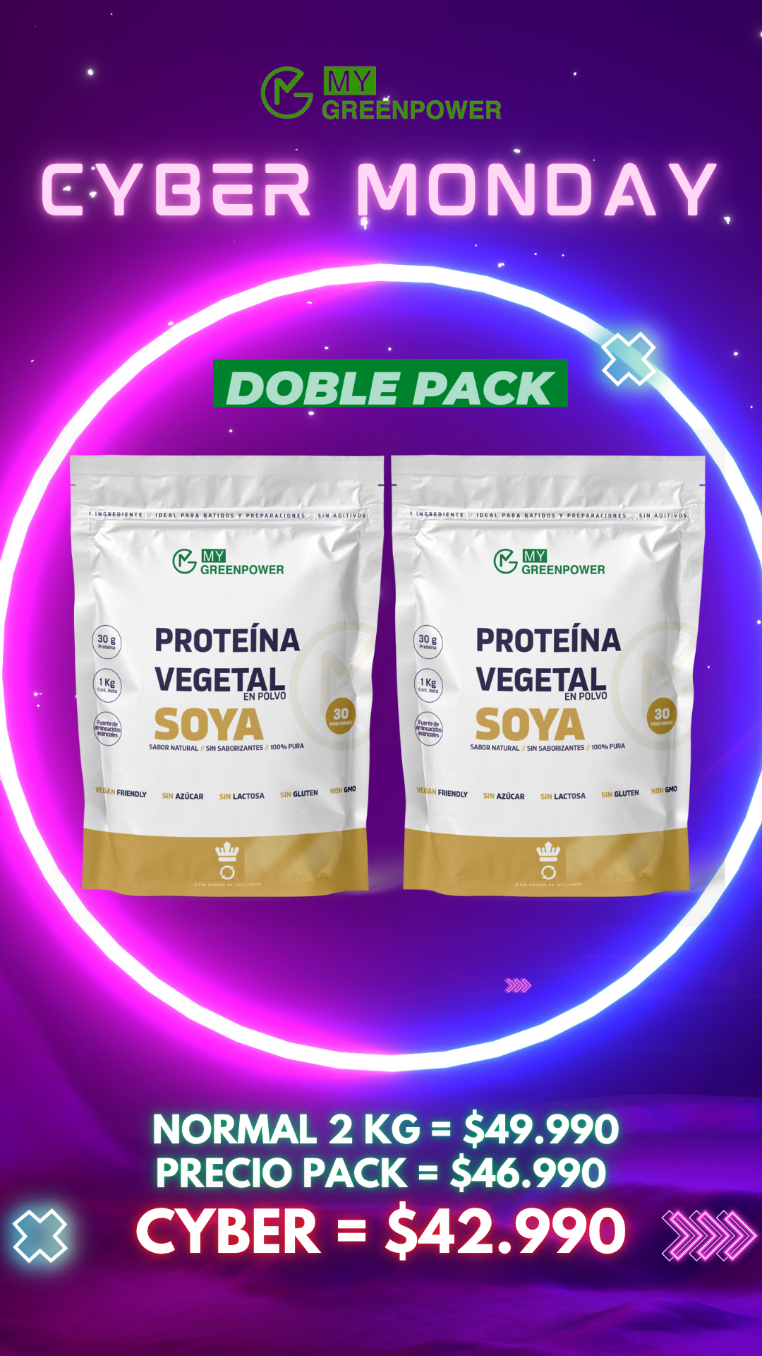 CYBER Proteína Vegan de soya