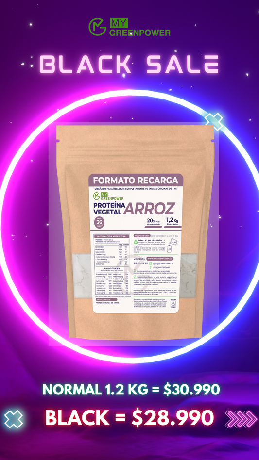 BLACK Proteína Arroz RECARGA 1.2 kg
