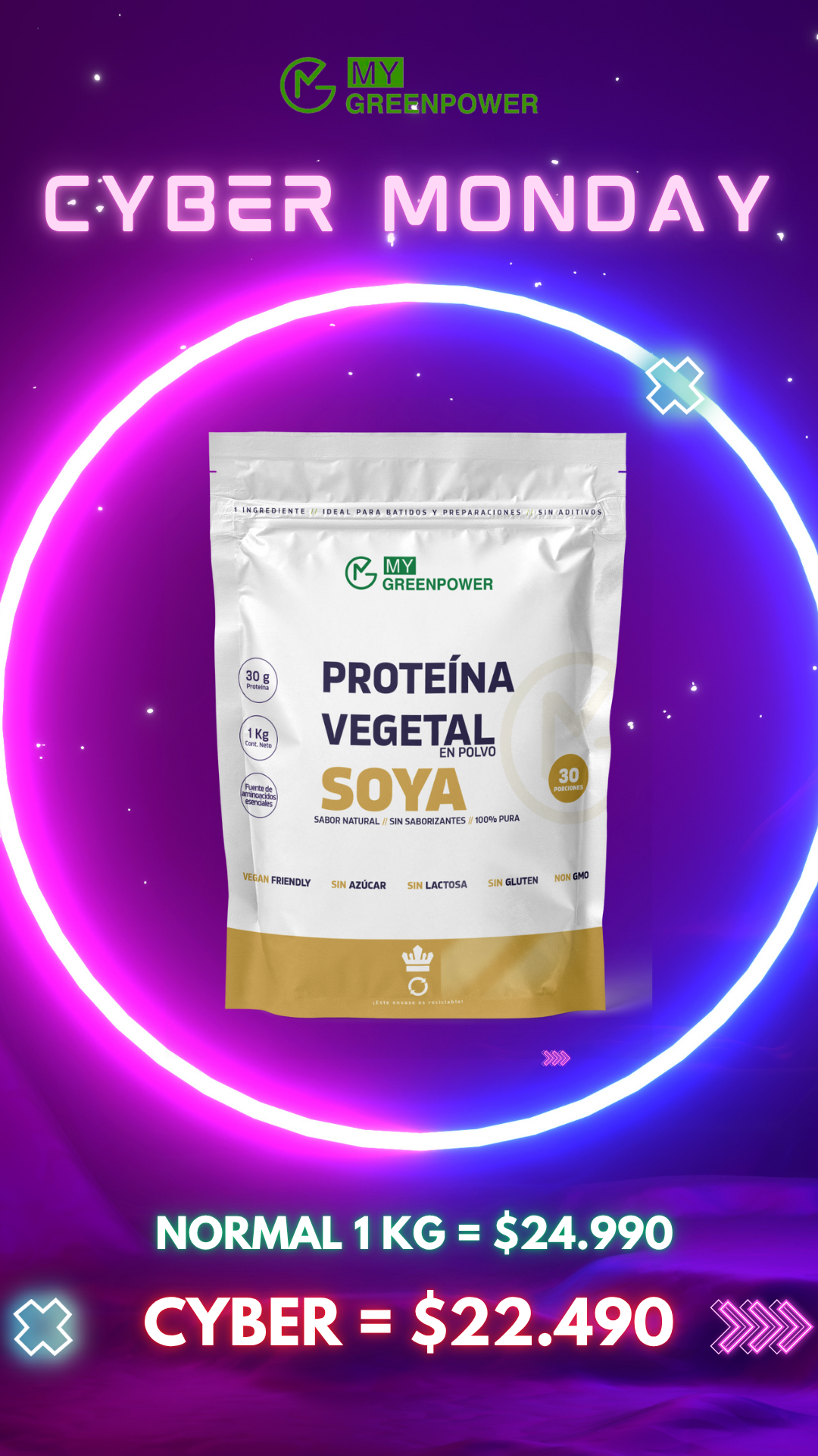 CYBER Proteína Vegan de soya