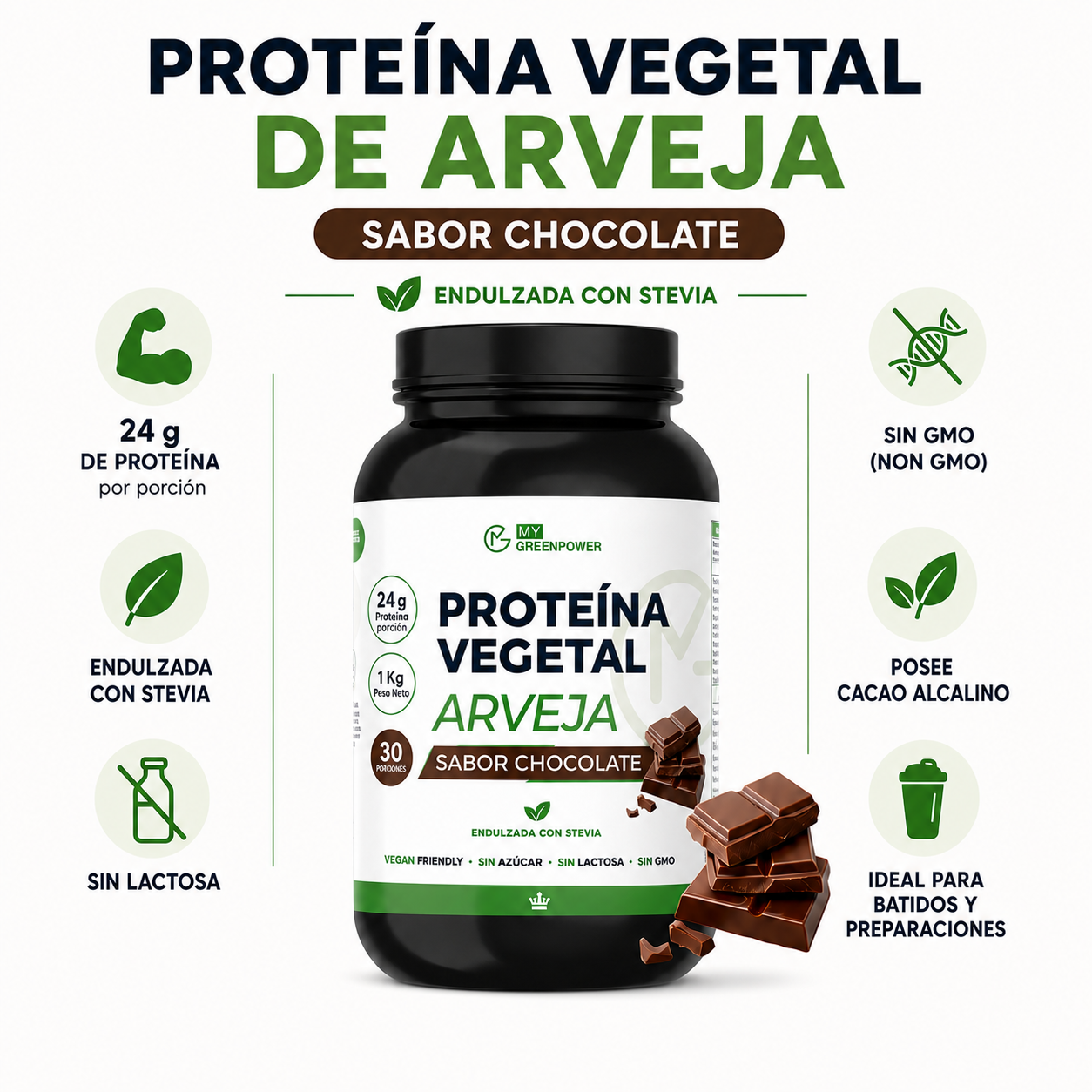 Proteína de Arveja Sabor Chocolate