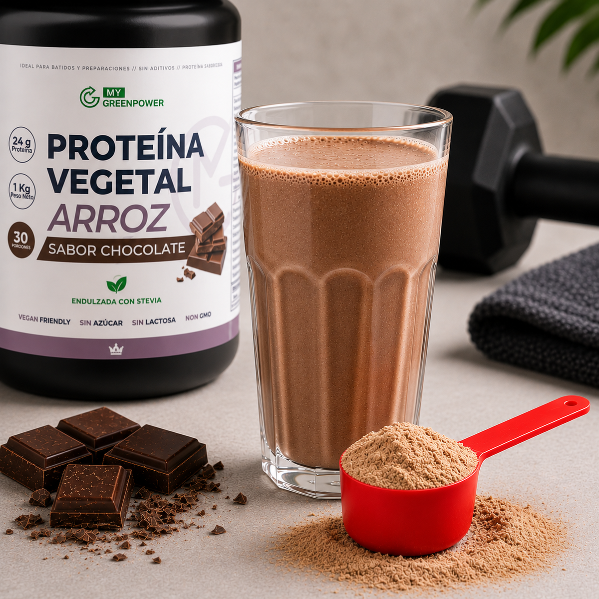 Proteína de Arroz Sabor Chocolate