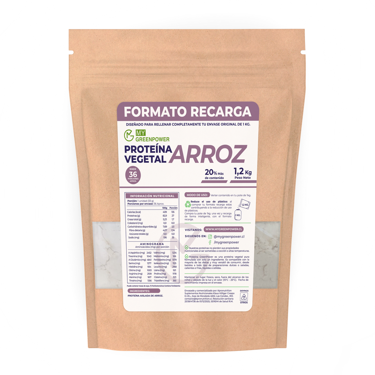 Pack Potencia · Arroz Recarga